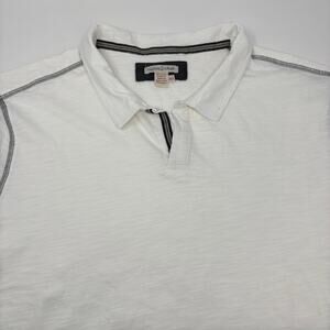 Carbon 2 Cobalt Mens XLT Solid White Short Sleeve Polo Cotton Shirt‎